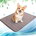 thumbnail image 1 of Alfombrilla refrescante para perros, cojín refrescante, alfombrilla para perros, alfombrilla para gatos, manta para perros, alfombrilla XL para perros para el verano, material multifuncional (marrón,, 1 of 5