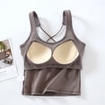 thumbnail image 4 of DHFJKG Camisole Crop Tops For Women With Built In Bra Slim Fit Solid Color Base Layer Cami Shirts Sleeveless Scoop Neck Workout Trendy Top, 4 of 9