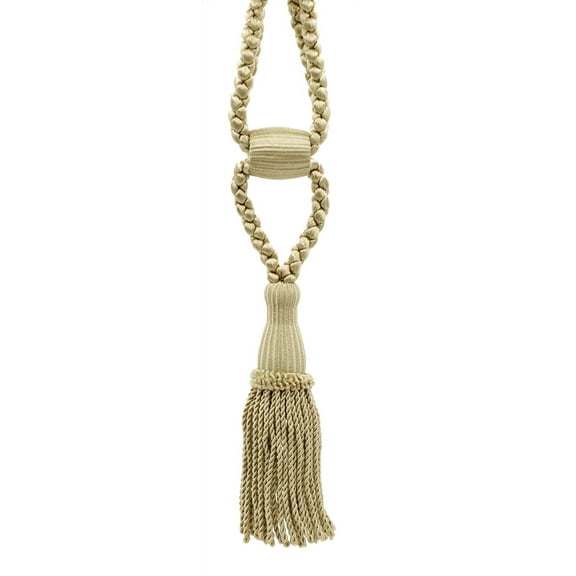 Sandstone Beige Decorative Tassel Tiebacks, 5 1/2" (14cm) Tassel Length, 36" (91cm) Spread (embrace), COLOR: Sandstone - A10
