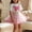 Light Pink, variant on Girls 3D Butterfly T-Shirt and Tutu Skirt Set, European Style Two-Piece Princess Dress with Puffy Skirt, Cute Toddler Birthday Party Outfit, Round Neck Short Sleeve Top Green 100