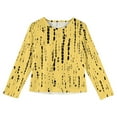 thumbnail image 4 of Girls Long Sleeve T Shirts Crewneck Fashion Casual Tees Kids Blouse Tops Size Girls Shirts 10-12 20-Yellow 140, 4 of 4