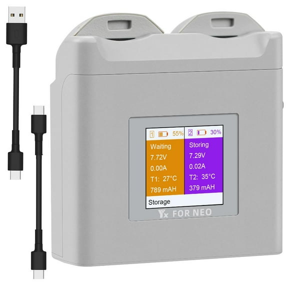 Battery Charger For DJI NEO Drone, Two-Way Charging Hub Fast Charger Station for Neo Intelligent Flight Battery with Charge Cable