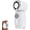 White, variant on Mini Portable Handheld Clip Fan, 3-in-1 Rechargeable Mini Clip On Fan with Ice Cooling, 3000mAh Battery 180° Adjustable Airflow, Portable Handheld Fans Travel Outdoor Activities Office (Black)