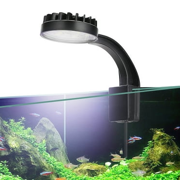 KSY Aquatics LED Aquarium Light,LED Fish Tank Light Multifunction High Brightness Save Energy Full Spectrum LED Aquarium Clip Lamp 5W Black,LED Fish Tank Light