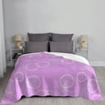 thumbnail image 3 of Dreamy Purple Bubble Throw Blanket, Super Soft Anti-Pilling Flannel Bed Blankets, 50"x40", 3 of 8