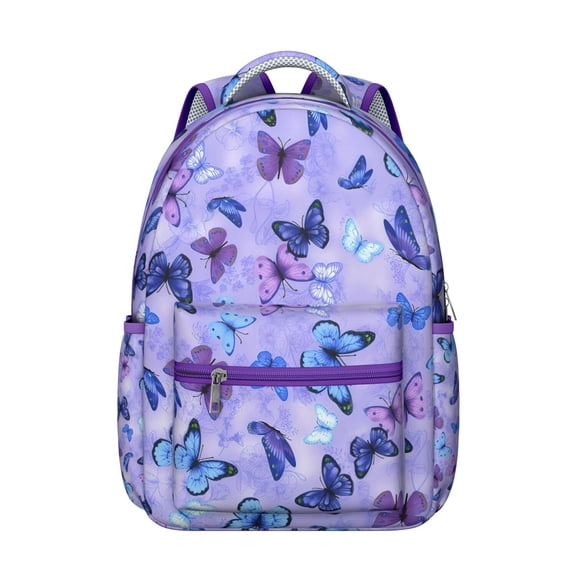 "Trendy Butterfly Floral Bookbag - Large School Backpack for Teens & Adults, Water-Resistant & Comfortable, Fashionable Gift"