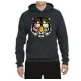 thumbnail image 2 of Funny Neon Summer California Beach Tiger | Mens Animal Lover Hooded Sweatshirt Graphic Hoodie, Heather Black, X-Large, 2 of 4