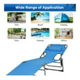 thumbnail image 4 of FASCK Folding Beach Lounge Chair with Pillow for Outdoor, Portable Recliner for Poolside, Patio, Camping, Adjustable Backrest, Carry Bag, 4 of 9