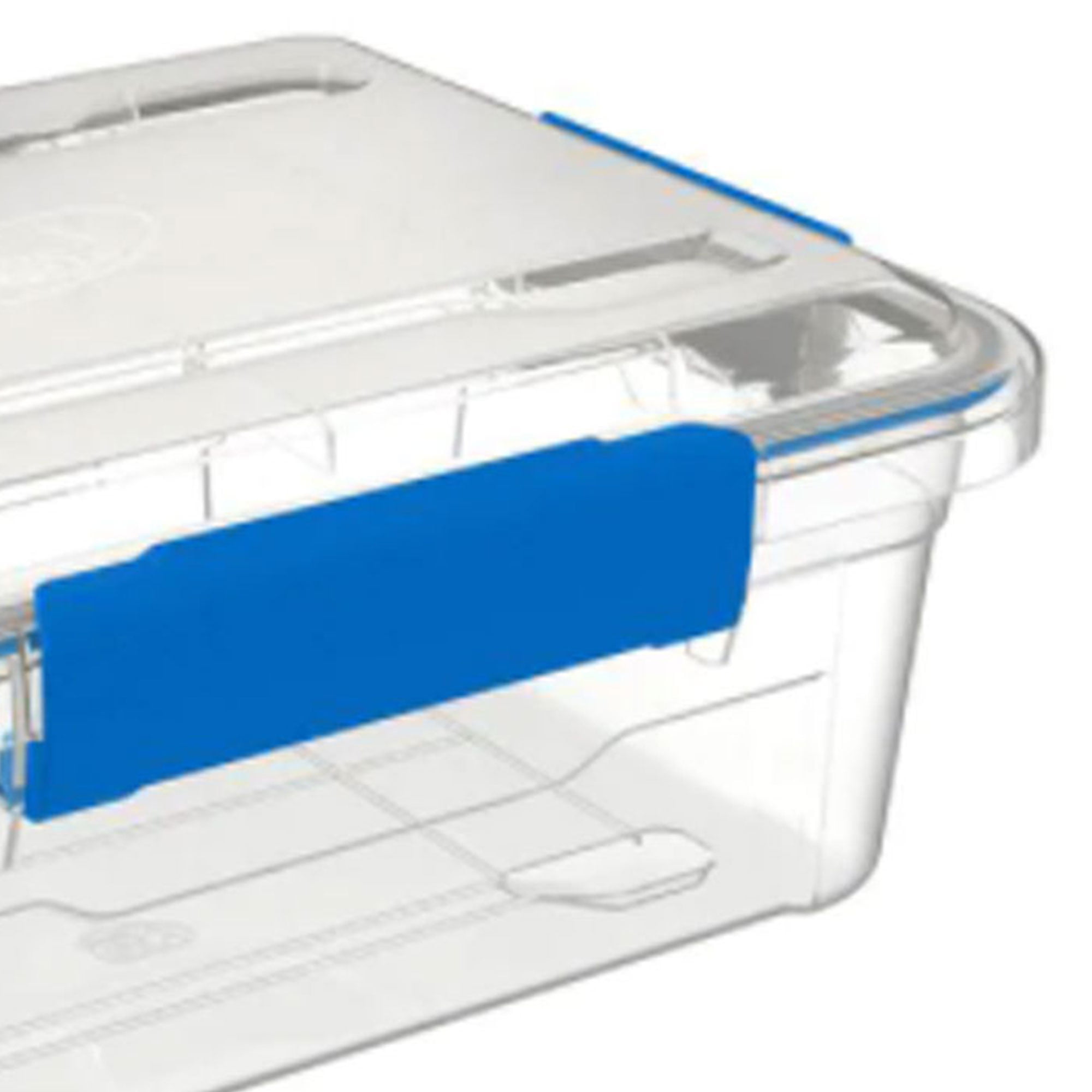Ezy Storage IP67 Rated 50L Waterproof Plastic Storage Tote with Lid, Clear  