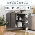 thumbnail image 6 of Boyel Living Sideboard Buffet Cabinets, 2-Door Cabinet Storage Media Accent Buffet Sideboard Storage Cabinet(Gray), 6 of 6