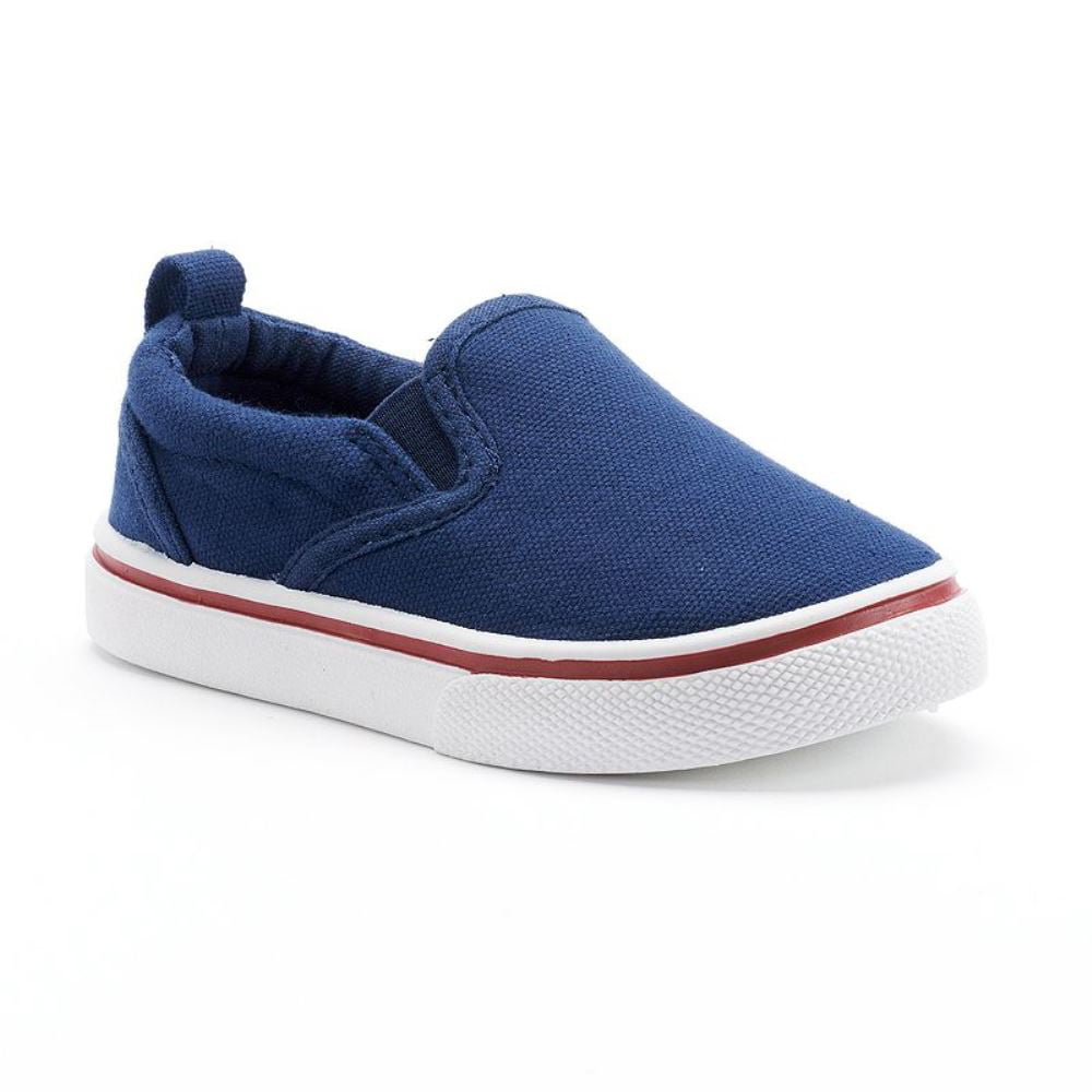 Size 6 NWOB Jumping Beans Toddler Boy's Enzo Blue Slip-On Shoes 