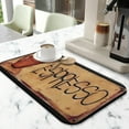thumbnail image 2 of Coffee Brown Pattern Coffee Bar Mat Accessories for Countertop Absorbent Hide Stain Dish Drying Mats for Kitchen Counter Draining Pad Under Coffee Maker Coffee Pot Espresso Machine 19.5x12in, 2 of 7