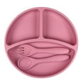 thumbnail image 2 of Bdday Party Plates Baby Meal Children Is Meal Divided Into Compartments Complementary Food Bowl Food Grade Integrated Suction Cup Dinner Plates, 2 of 3