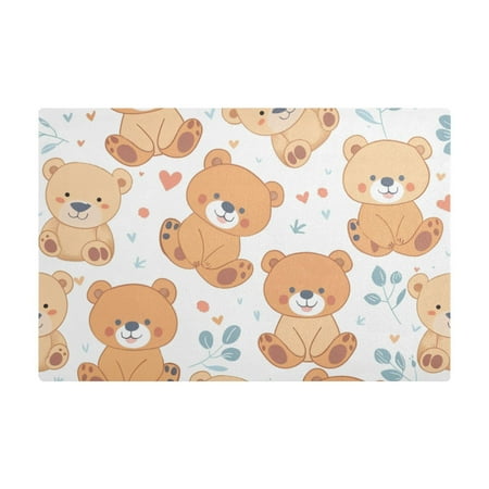 

Dish Drying Mat Microfiber Kitchen Dish Pad Counter Absorbent Drainer Rack 12 x18 Cute Teddy Bears