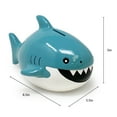 thumbnail image 3 of Isaac Jacobs Blue Ceramic Shark Money Bank, Fish Piggy Bank, 3 of 6
