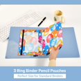 thumbnail image 5 of 2 Pack Pencil Bag 9.84x6.1 Inch 3-Ring Page Turning Folder Zipper Pencil Case Pencil Bag Page Turning File BagColor Oil Bubble, 5 of 6
