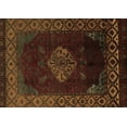 thumbnail image 1 of Ahgly Company Indoor Rectangle Abstract Brown Modern Area Rugs, 7' x 9', 1 of 4