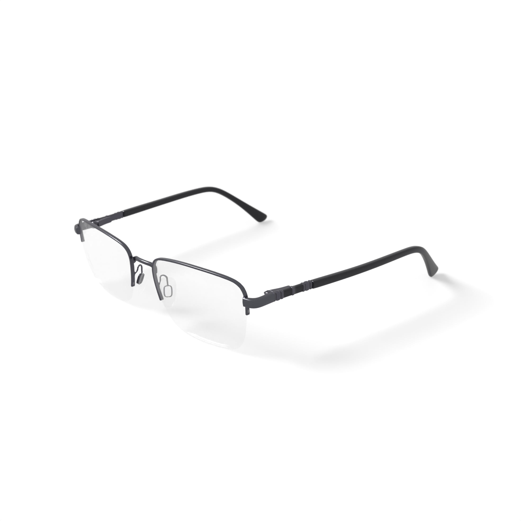 Walmart Men's MV029 Alfred Square Prescription Eyeglasses with Case, Black