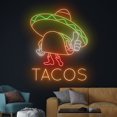 thumbnail image 3 of Handmadetneonsign Tacos Sombrero Hat Neon Sign, Sombrero Tacos LED Sign, Mexican Taco Neon Light, 3 of 5