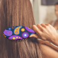 thumbnail image 4 of Abstract Paisley Art Hair Brush - Gentle Detangler with Round-Tip Bristles - Ideal for Sensitive Scalps & Kids, 4 of 6