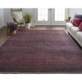 thumbnail image 5 of 10' X 14' Red And Gray Striped Power Loom Area Rug, 5 of 9