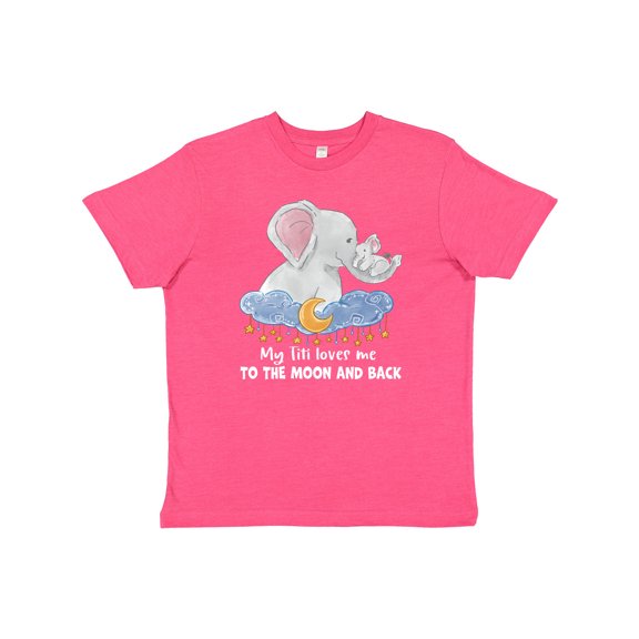 Inktastic My Titi Loves Me to the Moon and Back Elephant Family Youth T-Shirt