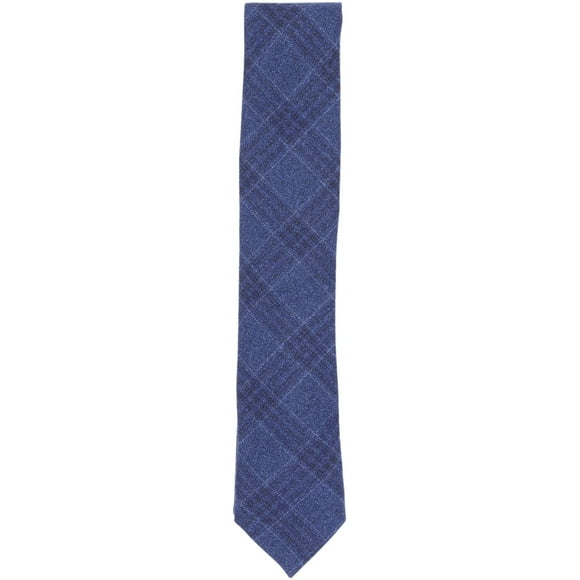 Altea Milano Men's Navy / Light Blue Wool Plaid Necktie - One Size