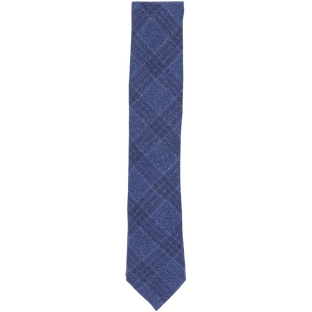 Altea Milano Cravate à Carreaux Bleu Marine / Bleu Clair pour Hommes - Taille Unique