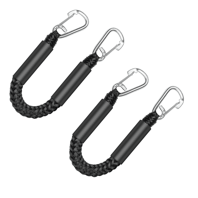 FLOODKING Double Hook Mooring Rope 4FT - Bungee Dock Line w/Bumper for Kayak, Boat, Jet Ski, Pontoon