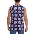thumbnail image 4 of Pofeuu flower Skull rose Print Men's Muscle T-Shirt, Sleeveless, Muscle Tank, Classic Muscle Tee Top For Men Casual Sleeveless Muscle T-Shirt Trendy Clothes-3X-Large, 4 of 7