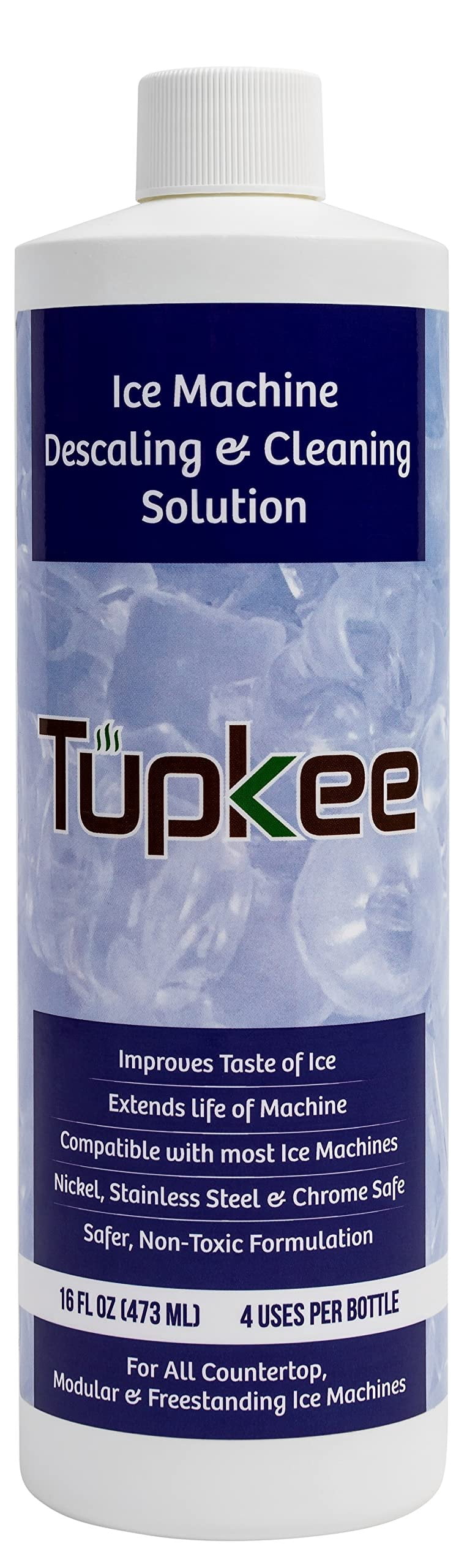 Tupkee Ice Machine Cleaner Solution 16 fl oz Ice Maker Cleaner Descaler, Nickel Safe - Universal for Affresh, Whirlpool 4396808, Manitowoc, Kitchenaid, Scotsman - Pack of 2