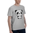 thumbnail image 2 of Cute Panda Men's T-Shirt Cotton 100% Summer Tops Fashion Casual Giant Panda Short Sleeves for Men Women Round Collar Top Tees, 2 of 6