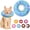 Donut Blue, variant on Minzimin 1Pack Cat Cone Collar Soft, Adjustable Cat Recovery Collars Spay Cones to Stop Licking, Cute Donut E Collar After Surgery, Anti-Lick Wound Healing Elizabethan Collar for Kittens