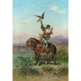 thumbnail image 3 of Georges Washington 11x14 Black Modern Framed Museum Art Print Titled - The Falconer, 3 of 5