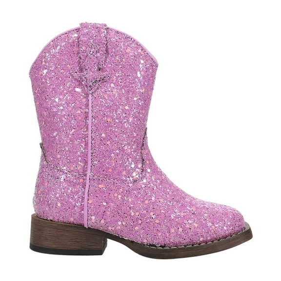 Roper Girls Glitter Galore Square Toe Cowboy   Mid Calf Boots