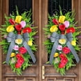 Bwiyojiz Home Decor Garlands Simulated Flower Door with Floral Wreath ...