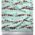 thumbnail image 1 of Soimoi polyester Crepe Fabric Colorful Bird Print Fabric by the Yard 52 Inch Wide, 1 of 1