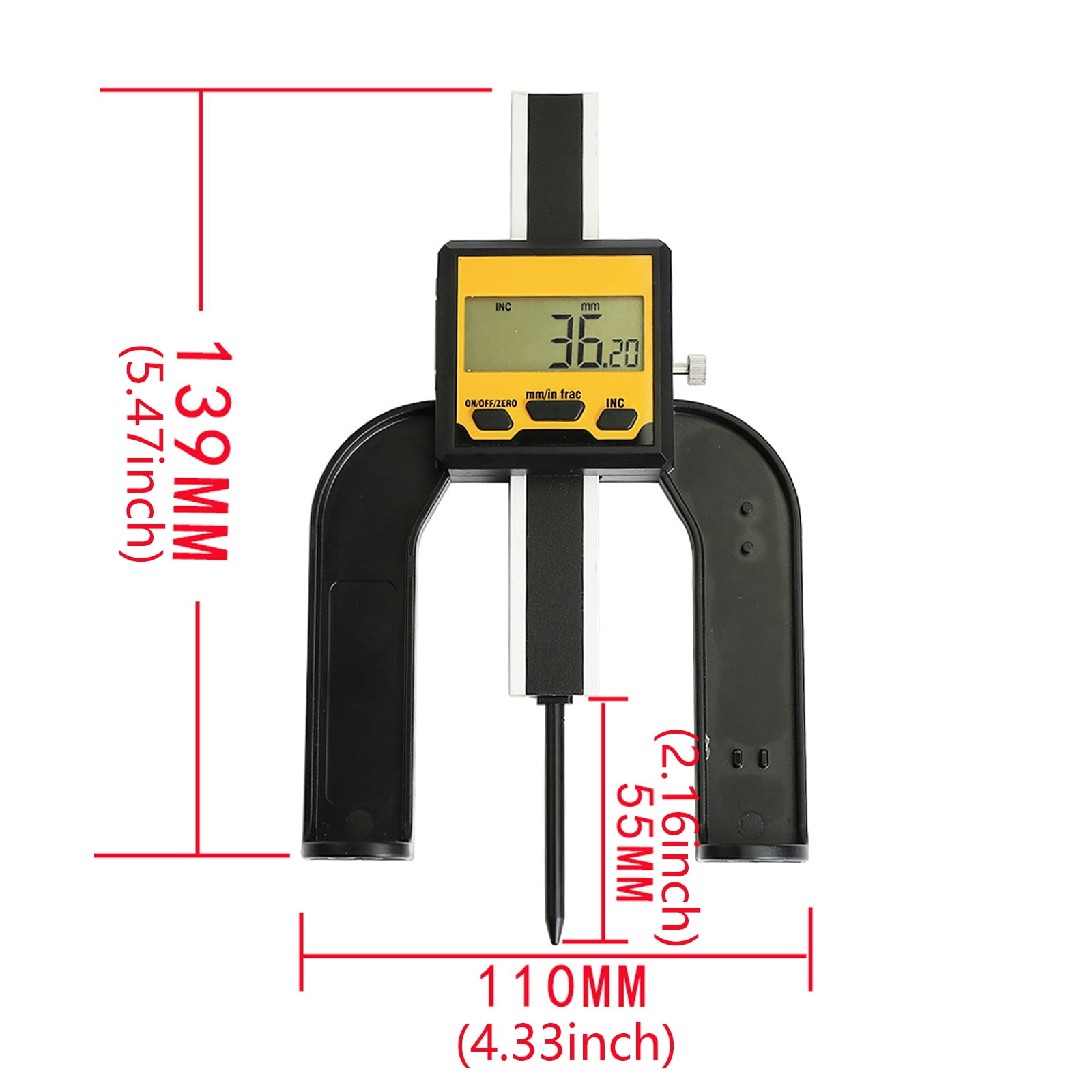 Automatic Shutoff Digital Depth Measuring Instrument With Fixation Suitable For DIYer Projects Professional Use