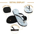 thumbnail image 3 of Unisex Comfort Flip Flops Summer Thong Sandals Non Slip Soles Flip Flop for Beach, Pool, and Daily Wear Delicate White and Blue Flowers XS, 3 of 8