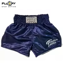 blue, variant on FLUORY Muay Thai Shorts Free Combat Mixed Martial Arts Boxing Training Match Pants Lettering Embroidery