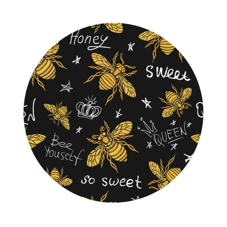 

Bingfone Vintage Hohey Bee Golden Embroidery Leather Drinks Coasters With Set Of 6 Suitable For Home Kitchen Coffee Cup Coasters Home Gift