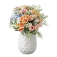 thumbnail image 2 of CSChome Artificial Flower Artificial Flower Bunch: Realistic Looking Non fading 5 Forks with 4 Rosebuds Perfect for Wedding Simulation Bouquets and Home Decor, 2 of 7