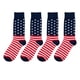thumbnail image 1 of 2 pares de medias cálidas de algodón con estampado de bandera estadounidense, calcetines a rayas, calcetines creativos, calcetines cómodos con bandera para niño y hombre., 1 of 5