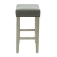 thumbnail image 3 of Costaelm Bulmon 24" Upholstered Counter Stool with Nail Head Trim, Gray/Gray, 3 of 10
