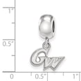 thumbnail image 2 of Sterling S. Rh-p LogoArt The George Washington Univ Dangle Charm Pendant Bead; for Adults and Teens; for Women and Men, 2 of 2