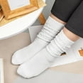 thumbnail image 5 of 4 Pairs Women Slouch Socks Soft Knee High Scrunch Slouchy Socks Knit Tube Extra Long Socks for Women, 5 of 6