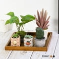 thumbnail image 4 of Unique Bargains 7' Square Wood Serving Tray Decorative Platter Home Kitchen Candle, Black, 4 of 6