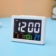 thumbnail image 4 of HLONK Digital Alarm Clock  LCD Large Screen Desktop Clock Time Date Temperature Display Decorative Wake-up Light Clock for Bedroom Office, 4 of 6