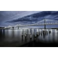 thumbnail image 2 of Toby Harriman Visuals 32x22 Black Ornate Wood Framed with Double Matting Museum Art Print Titled - The Bay Lights, 2 of 4