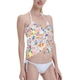 thumbnail image 4 of KLL Retro Musi Disco Print Women's Sarong Coverups Short Bathing Suit Wrap Skirt Beach Wrap Swimsuit Cover Ups, 4 of 6